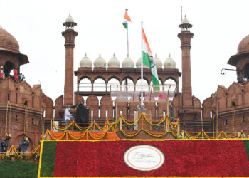 PM addressing the Nation on the occasion of 76th Independence Day from the ramparts of Red Fort, in Delhi on August 15, 2022.