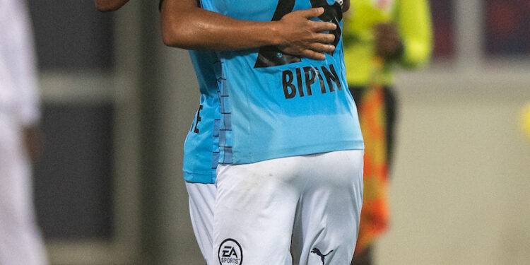 Lallianzuala Chhangte of Mumbai City FC celebrates a goal during match 64 of the HERO INDIAN SUPER LEAGUE 2022 played between Odisha FC and Mumbai City FC at the Kalinga Stadium, Bhubaneswar in India on 02 January 2023.

Photo: Abhijit Addya /Focus Sports/ ISL